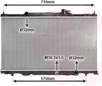 Produktbild von VAN WEZEL 25002162 Kühler Wasserkühler Motorkühler für HONDA CR-V II (RD)