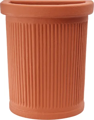 Produktbild von Garden Italia Vasen Wandmontierter Blumentopf Millerighe niedrig FMM Seite 47 cm - Höhe 40 cm - aus terrakottafarbenem Harz -  Italy - Für drinnen und draußen - stoßfest, s