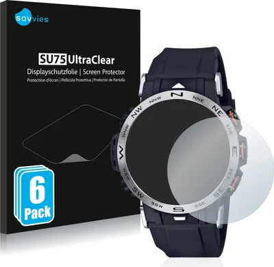 Produktbild von 6x Für Casio Pro Trek PRW-30-1AER Schutzfolie Savvies Displayschutz Display Schutz Folie Klar Transparent