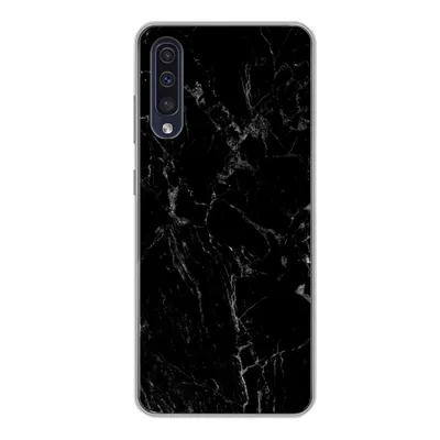 Produktbild von MuchoWow® Handyhülle Schutzhülle Hülle für Samsung Galaxy A50 Marmor - Schwarz - Naturstein Silikon Softcase Handy Hülle - Mobiltelefonhülle
