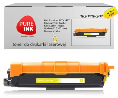 Produktbild von Pureink TN247Y Toner Gelb für Brother Laserdrucker