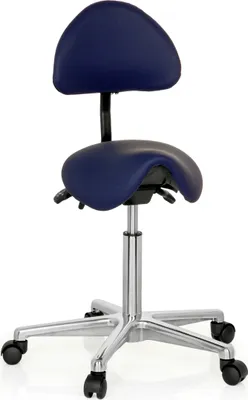Produktbild von hjh OFFICE Sattelhocker TOP WORK 20 Rollhocker Arbeitshocker, Ergonomischer Hocker für Büro Praxis Homeoffice, Kunstleder