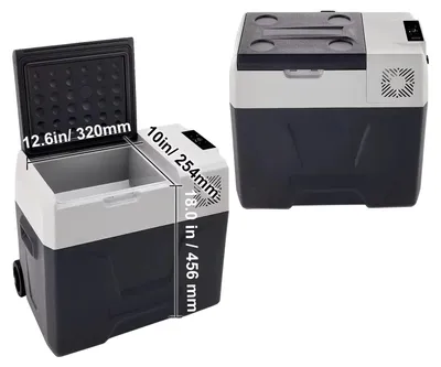 Zdjęcie produktu dla Lodówka samochodowa, przenośna lodówka kompresorowa, system dwunapięciowy, pojemność 50 l