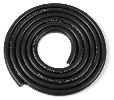 Productafbeelding van Kabel met siliconenisolatie, Powerflex, 12AWG, zwart (1 meter)