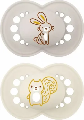 Produktbild von Mam Original Silicone Soother 6m Grey 2 Units