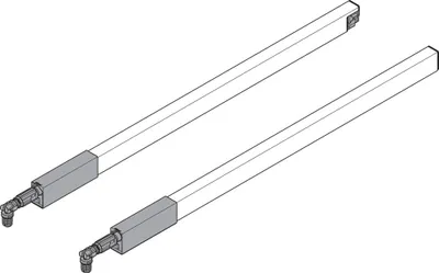 Produktbild von BLUM ANTARO Tandembox Längsreling Set, NL 500,  Seidenweiß