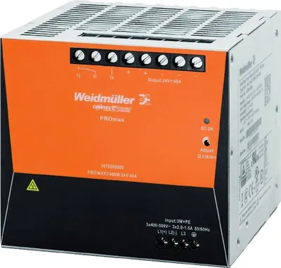 Zdjęcie produktu dla Weidmüller INVERTER POWER SUPPLY 147820 (PRO MAX3 960W 24V 40)