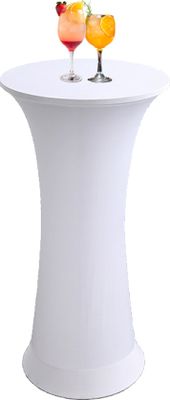 Stretch Stehtisch Husse für Bistrotisch Passend für Tische mit abgerundeten Böden,40°C Maschinenwäsche,Stretch-Husse Hussen für Stehtische und Bistrotische(Weiß,80x110cm)