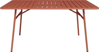 Produktbild von Metall-Gartentisch Länge 160 cm - Terracotta - MIRMANDE