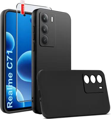 Immagine prodotto di SET Custodia per Realme C71 | Nero opaco Silicone Slim + VETRO 9H