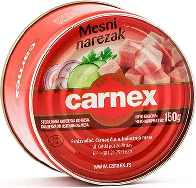 Produktbild von Carnex "Mesni narezak" Frühstücksfleisch 150g