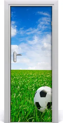 Produktbild von Tulup Türaufkleber 75x205 cm Dekorative Aufkleber Selbstklebend Wasserdichte Tapete Abnehmbar Schlafzimmer Wohnzimmer Wohnkultur - Klebstoff Fußball Rasen