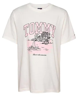 Obrázek produktu pro Tommy Jeans – dámské tričko, standardní střih GT14083 (38 DE) (ecru)