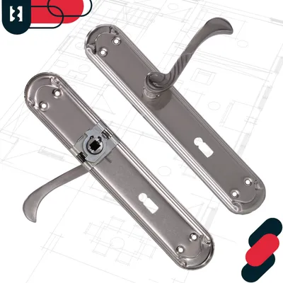 Produktbild von KOTARBAU® Türklinke Türgriff Türgriffe 72 mm BB Türklinken Türbeschlag mit Rosette Silber Dekoriert Retro Drückergarnitur Türgriffe Innentüren Türbeschläge Türdrückergarnitur