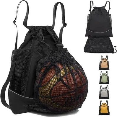 Obrázek produktu pro Voděodolná sportovní taška Unyqoos® se šňůrkou – nastavitelné popruhy, vodoodpudivý materiál, rozměry 50 x 40 x 2 cm, sportovní taška pro chlapce i dospělé, ideální pro fotbal a basketbal