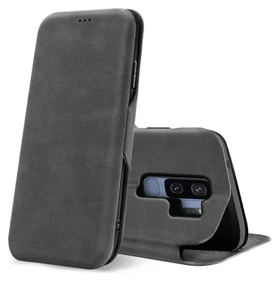 Immagine prodotto di Conie retro flip case per Samsung Galaxy S9 Plus cover portacarte protezione a tutto tondo in grigio