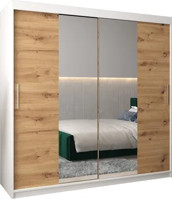 Produktbild von Kleiderschrank, Schiebetürenschrank Schlafzimmer, Schrank mit Spiegel TOKYO 1 200 cm