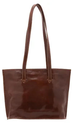 Produktbild von Damen Schultertasche aus echtem Leder, mit Reißverschluss, hergestellt in Italien