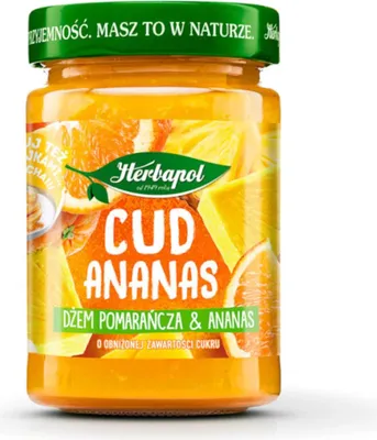 Zdjęcie produktu dla Dżem Cud Ananas - Pomarańcza i Ananas 280g