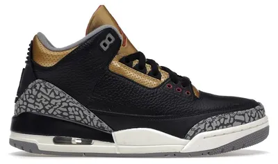 Produktbild von Jordan 3 Retro Black Cement Gold (Women's) - EU 44.5