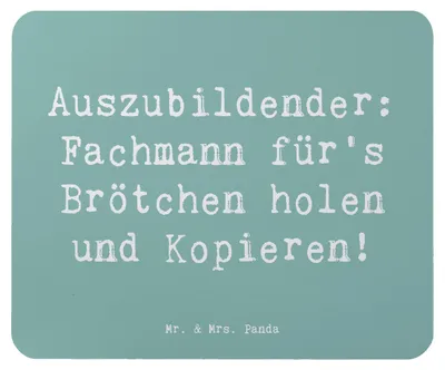 Produktbild von Mr. & Mrs. Panda Mouse Pad Spruch Auszubildender Profi - Meeresbrise - Geschenk, pc mauspad, Berufsalltag, Beruf, Fachmann, Mousepad, Berufsgestaltung, Kopieren, computer
