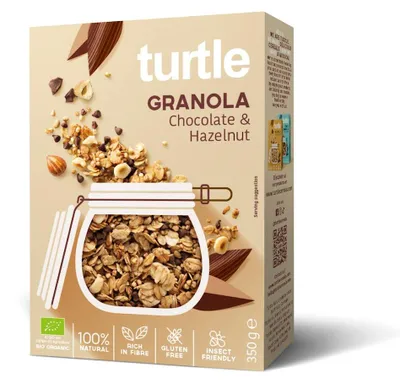 GRANOLA CZEKOLADA - ORZECHY LASKOWE BEZGLUTENOWA BIO 350 g - TURTLE