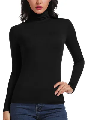 Productafbeelding van STARBILD Rolkraagpullover dames, langarmshirt, basic top met hoge hals