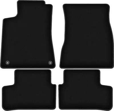Produktbild von Wielganizator Velours-Autoteppiche – passend für Mercedes GLA H247 (Crossover, Bj. 2019-) – schwarz, passgenau, mit Befestigungen set 4 Stk.