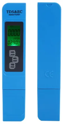 Wasserqualitätsteststift, pH/TDS/EC/Temperatur, blau, 1 Stück