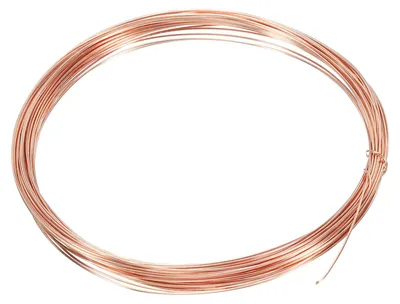 Produktbild von Massiver blanker Kupferdraht - 99,9 % reiner Kupferdraht - Schmuckhandwerk und Pflanzenbindung - 0,6 mm Durchmesser, 23 Gauge, 10 m Länge