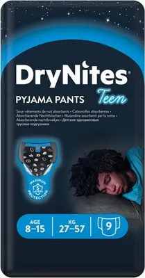 Obrázok produktu pre Drynites pyamov nohavice 8-15 rokov 9 kusov