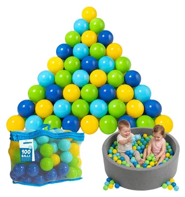 Image de alldoro - piscine à balles, 6 cm, 100 balles avec sac de transport pratique