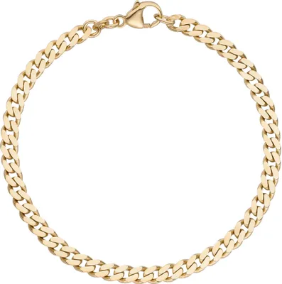 Produktbild von 4,6mm Armband Armkette Panzerkette diamantiert aus 333 Gold Gelbgold massiv 21cm