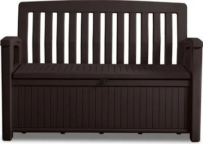 Produktbild von Tepro Patio Bank B132,7  x T63,5  x H89,5 cm mit 227 Liter-Aufbewahrungsfach, espressobraun