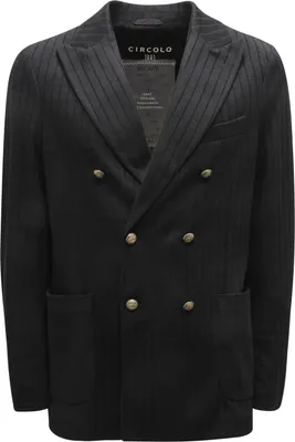 Produktbild von I6883 Giacca Doppiopetto Uomo Circolo Man Linen/Baumwolle Jacket Black