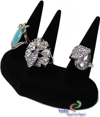 Produktbild von 3er Ringhalter Ringständer Schmuckständer Ringkegel Herzform