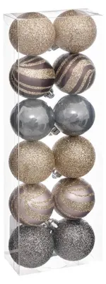 Produktbild von Weihnachtskugeln, mehrfarbig, Ø 4 cm, 12er-Set