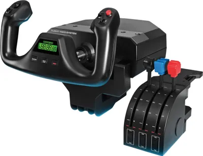 Produktbild von Logitech Flight Yoke System - Steuerhorn und Gasregler - kabelgebunden - für PC