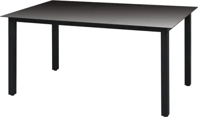 Image de Table de jardin en aluminium et verre 150 x 74 x 90 cm
