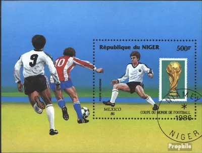 Produktbild von Briefmarken Niger 1986 Mi Block49 (kompl.Ausg.) gestempelt Fussball-Weltmeisterschaft