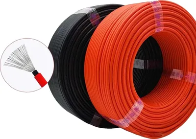 Obrázok produktu pre Solárny PV kábel, vysoké napätie, odolná konštrukcia, červený a čierny, 12 AWG(4MM), 30M