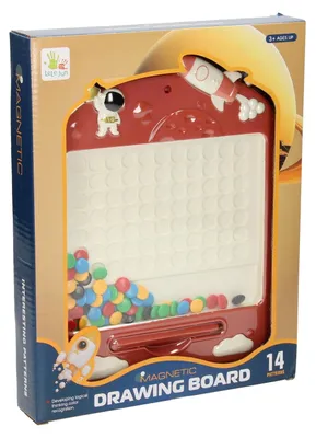 Produktbild von Magnetische Musterplatine mit Stift und Magnetsteinen zur Mustererstellung für Kinder ab 3 Jahren