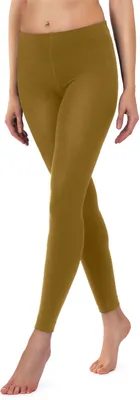 Produktbild von Merry Style Damen Thermo Leggings mit Innenfleece 24550 gefüttert Extra Warm (Senf, 40/42)