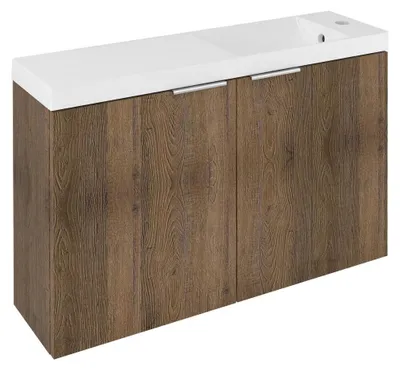 Image de LATUS X Armoire basse avec lavabo 80x54,5x22cm, chêne sherwood