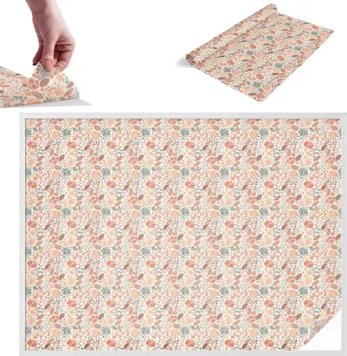 Obrázek produktu pro Vitrážová fólie na okna - 146x200 cm - Vitrážová fólie na okna, dekorativní a neprůhledná - Samolepicí dekorativní skleněná fólie s vitrážovým vzorem - UV ochrana, snadná instalace, dekorace oken - květinová výzdoba