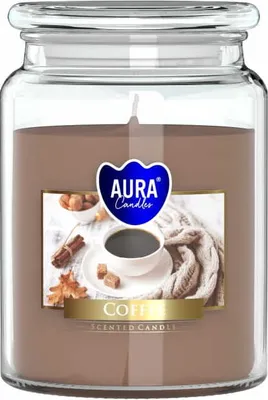 Obrázok produktu pre Veľká vonná sviečka v nádobe BISPOL Aura 100H KÁVA