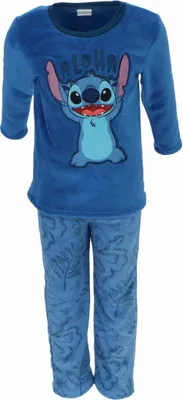 Produktbild von Lilo & Stitch Korallen-Fleece Schlafanzug für Kinder Gemütlicher Pyjama 122/128 cm