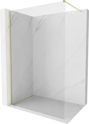 Obrázek produktu pro Mexen Kioto-X sprchová stěna Walk-in 80 x 200 cm, transparentní 10 mm, zlatá kartáčovaná - 800-080-101-55-00-X