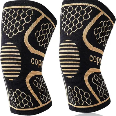 Produktbild von INF Plus Size Kupfer Ionen Kniebandage - Sport Fitness Knieschoner für Herren Damen, 2 Stück XXXL