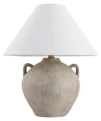 Zdjęcie produktu dla HOME DELUXE Duża lampa stołowa o wyglądzie kamienia RITA - Biały | Lampa stołowa Lampa biurkowa Lampka nocna